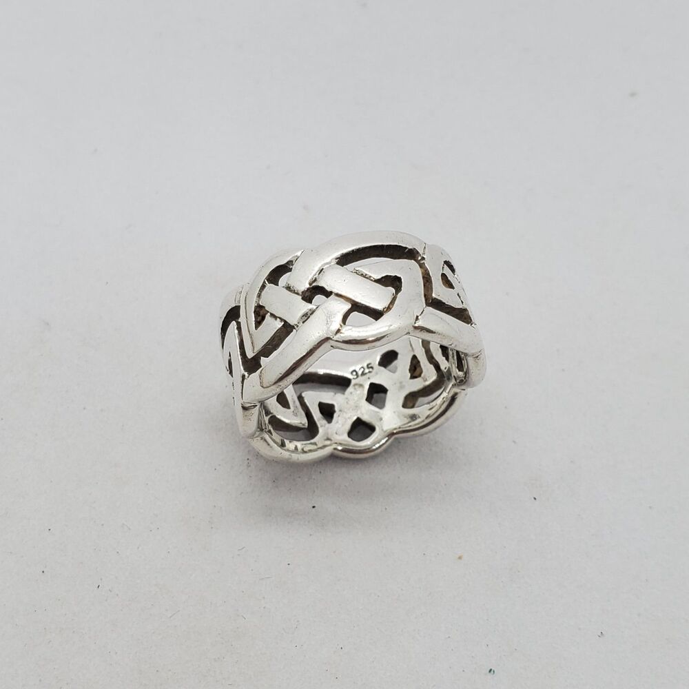 Size 6.75 Sterling Silver Celtic Knot Ring 925